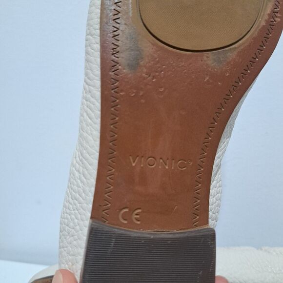 Vionic Amora Faux Fur Casual Balletcore Slip On Loafer Cream Size 8.5 - Picture 13 of 16